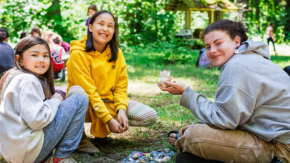 Kids bartering handmade treasures at the Goblin Market