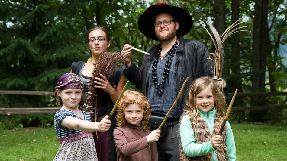 School of Magic students practicing spells