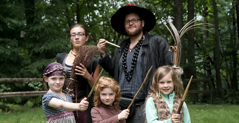 School of Magic campers in the woods