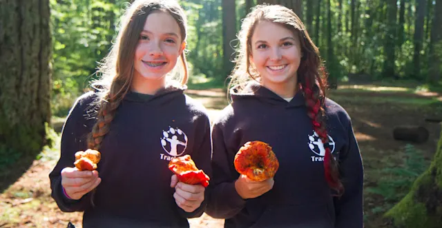 Teen leaders-in-training outdoors